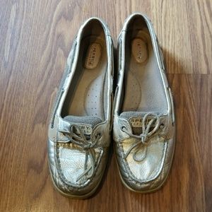 Gold Sperry Top Siders